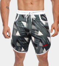 Cargar imagen en el visor de la galería, Nuevos pantalones cortos de culturismo para hombre, ropa deportiva de secado rápido de malla transpirable para entrenamiento de verano para hombre, pantalones cortos de playa para correr
