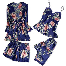 Load image into Gallery viewer, Long sleeve Womens Pajamas Sexy Lace Lingerie Nightwear Underwear Sleepwear 3PC Suit Pajama Sets For Women Pijama Mujer