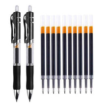 Charger l&#39;image dans la galerie, 0.5mm Retractable Gel Pens Set Black/red/blue Ink Ballpoint for Writing Refills