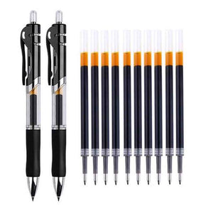 0.5mm Retractable Gel Pens Set Black/red/blue Ink Ballpoint for Writing Refills