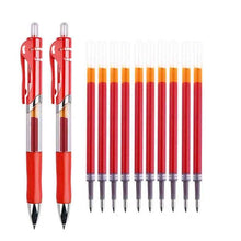 Charger l&#39;image dans la galerie, 0.5mm Retractable Gel Pens Set Black/red/blue Ink Ballpoint for Writing Refills