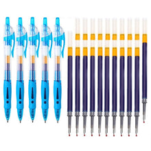 Charger l&#39;image dans la galerie, 0.5mm Retractable Gel Pens Set Black/red/blue Ink Ballpoint for Writing Refills