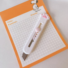 Load image into Gallery viewer, 1 PCS Cute Girly Pink Cat Paw Alloy Mini Portalble Utility Knife Cutter Letter Envelope Opener