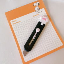 Load image into Gallery viewer, 1 PCS Cute Girly Pink Cat Paw Alloy Mini Portalble Utility Knife Cutter Letter Envelope Opener