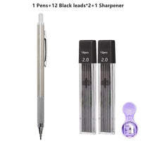 Load image into Gallery viewer, 2.0 mm Mechanical Pencils Set 2B Automatic Student Pencils Color/Black Lead Refills Art Sketch Kawaii