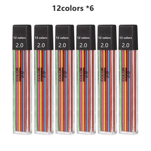Load image into Gallery viewer, 2.0 mm Mechanical Pencils Set 2B Automatic Student Pencils Color/Black Lead Refills Art Sketch Kawaii