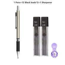 Load image into Gallery viewer, 2.0 mm Mechanical Pencils Set 2B Automatic Student Pencils Color/Black Lead Refills Art Sketch Kawaii