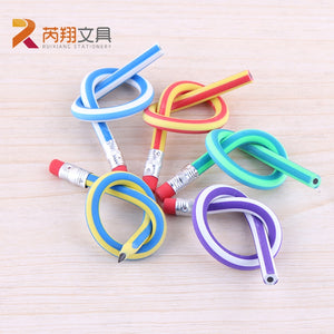 New Arrival 5PCS Cute Colorful Magic Bendy Flexible Soft Pencil with Eraser