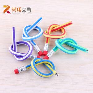 New Arrival 5PCS Cute Colorful Magic Bendy Flexible Soft Pencil with Eraser