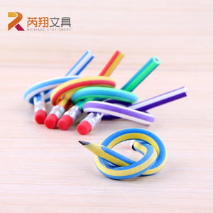 New Arrival 5PCS Cute Colorful Magic Bendy Flexible Soft Pencil with Eraser