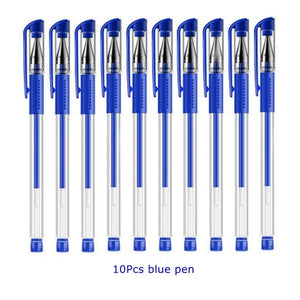 3+20Pcs Ballpoint Pen And Refill Black Blue Red Ink Bullet 0.5mm Gel Pens