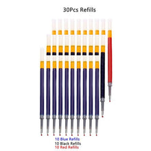 Load image into Gallery viewer, 3+20Pcs Ballpoint Pen And Refill Black Blue Red Ink Bullet 0.5mm Gel Pens