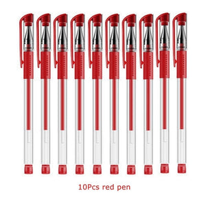 3+20Pcs Ballpoint Pen And Refill Black Blue Red Ink Bullet 0.5mm Gel Pens