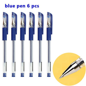 3+20Pcs Ballpoint Pen And Refill Black Blue Red Ink Bullet 0.5mm Gel Pens