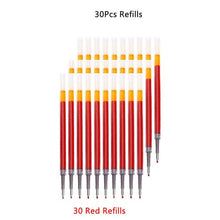 Load image into Gallery viewer, 3+20Pcs Ballpoint Pen And Refill Black Blue Red Ink Bullet 0.5mm Gel Pens