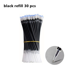 Load image into Gallery viewer, 3+20Pcs Ballpoint Pen And Refill Black Blue Red Ink Bullet 0.5mm Gel Pens