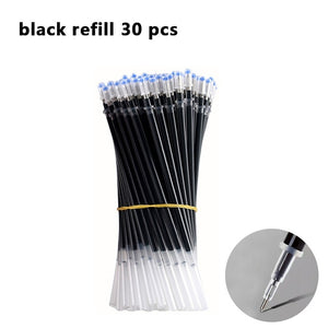 3+20Pcs Ballpoint Pen And Refill Black Blue Red Ink Bullet 0.5mm Gel Pens