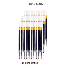 Load image into Gallery viewer, 3+20Pcs Ballpoint Pen And Refill Black Blue Red Ink Bullet 0.5mm Gel Pens