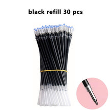 Load image into Gallery viewer, 3+20Pcs Ballpoint Pen And Refill Black Blue Red Ink Bullet 0.5mm Gel Pens