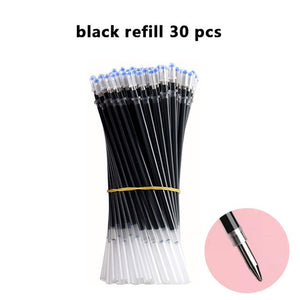 3+20Pcs Ballpoint Pen And Refill Black Blue Red Ink Bullet 0.5mm Gel Pens