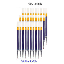 Load image into Gallery viewer, 3+20Pcs Ballpoint Pen And Refill Black Blue Red Ink Bullet 0.5mm Gel Pens