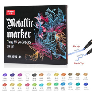 36 Colors Acrylic Paint Marker Pens, Extra Fine and Dots Tip, for Rock Painting, Mug, Ceramic, Glass, Wood, Fabric,Canvas,Metal