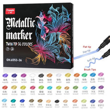 Load image into Gallery viewer, 36 Colors Acrylic Paint Marker Pens, Extra Fine and Dots Tip, for Rock Painting, Mug, Ceramic, Glass, Wood, Fabric,Canvas,Metal