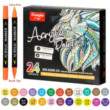 Load image into Gallery viewer, 36 Colors Acrylic Paint Marker Pens, Extra Fine and Dots Tip, for Rock Painting, Mug, Ceramic, Glass, Wood, Fabric,Canvas,Metal