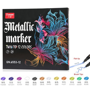 36 Colors Acrylic Paint Marker Pens, Extra Fine and Dots Tip, for Rock Painting, Mug, Ceramic, Glass, Wood, Fabric,Canvas,Metal