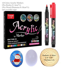 Load image into Gallery viewer, 36 Colors Acrylic Paint Pens Brush Marker Pen for Rock Painting, Stone, Ceramic, Glass, Wood, Canvas ,DIY Art Making Supplies