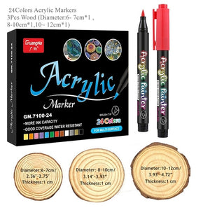 36 Colors Acrylic Paint Pens Brush Marker Pen for Rock Painting, Stone, Ceramic, Glass, Wood, Canvas ,DIY Art Making Supplies