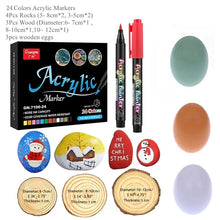 Load image into Gallery viewer, 36 Colors Acrylic Paint Pens Brush Marker Pen for Rock Painting, Stone, Ceramic, Glass, Wood, Canvas ,DIY Art Making Supplies