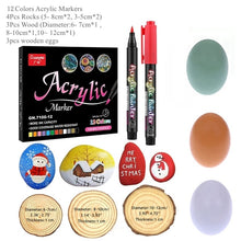 Load image into Gallery viewer, 36 Colors Acrylic Paint Pens Brush Marker Pen for Rock Painting, Stone, Ceramic, Glass, Wood, Canvas ,DIY Art Making Supplies