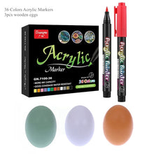Load image into Gallery viewer, 36 Colors Acrylic Paint Pens Brush Marker Pen for Rock Painting, Stone, Ceramic, Glass, Wood, Canvas ,DIY Art Making Supplies