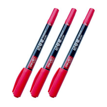 Charger l&#39;image dans la galerie, 3Pcs High Quality Waterproof Permanent dual Tip 0.5/1.0 mm Nib Black Blue Red Art Marker Pens