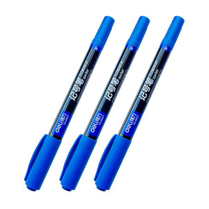 3Pcs High Quality Waterproof Permanent dual Tip 0.5/1.0 mm Nib Black Blue Red Art Marker Pens