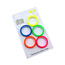 Load image into Gallery viewer, 5 Roll 5 Colors Stickers Transparent Fluorescent Index Tabs Flags 5m Sticky Note