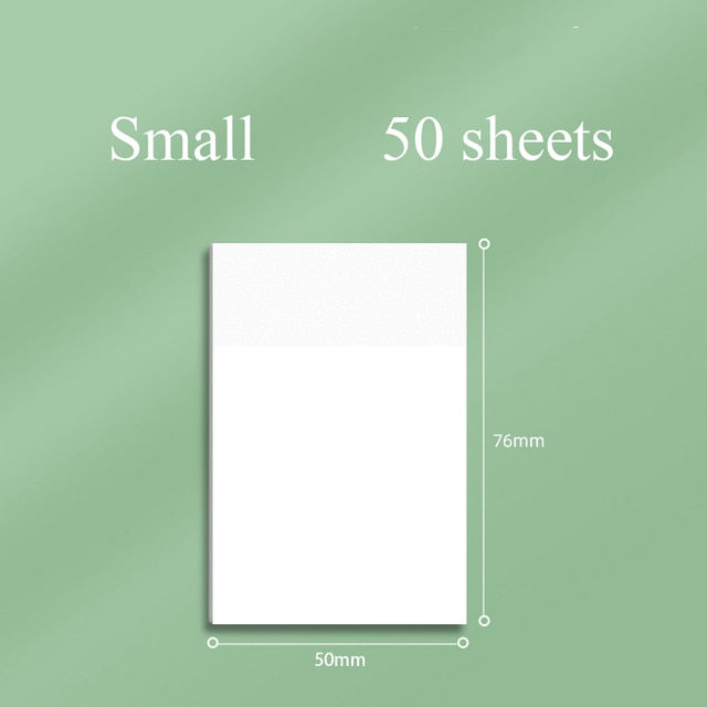 50 hojas de libretas adhesivas transparentes publicadas (transparentes) 