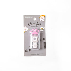 5mm * 6m White Out Cute Cat Claw Corrector Tape Pen 