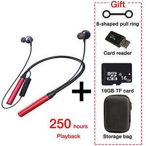 EARDECO 180 Hour Endurance Bluetooth Bass Wireless Headphones with Mic Stereo Neckband
