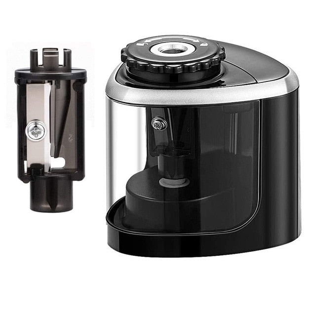 Electric Auto Pencil Sharpener Safe Student Helical Steel Blade Sharpener for Artists