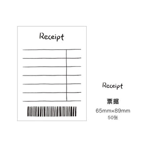 Journamm 50pcs Simplicity Cute Styles Memo Pad Scrapbooking Decoration Office Supplies Creative Stationery Planner Sticky Notes