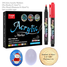 Load image into Gallery viewer, 36 Colors Acrylic Paint Pens Brush Marker Pen for Rock Painting, Stone, Ceramic, Glass, Wood, Canvas ,DIY Art Making Supplies