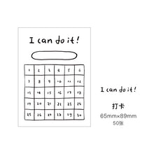 Load image into Gallery viewer, Journamm 50pcs Simplicity Cute Styles Memo Pad Scrapbooking Decoration Office Supplies Creative Stationery Planner Sticky Notes