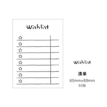 Load image into Gallery viewer, Journamm 50pcs Simplicity Cute Styles Memo Pad Scrapbooking Decoration Office Supplies Creative Stationery Planner Sticky Notes
