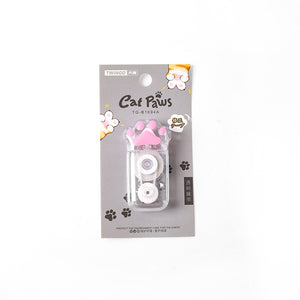 5mm * 6m White Out Cute Cat Claw Corrector Tape Pen 