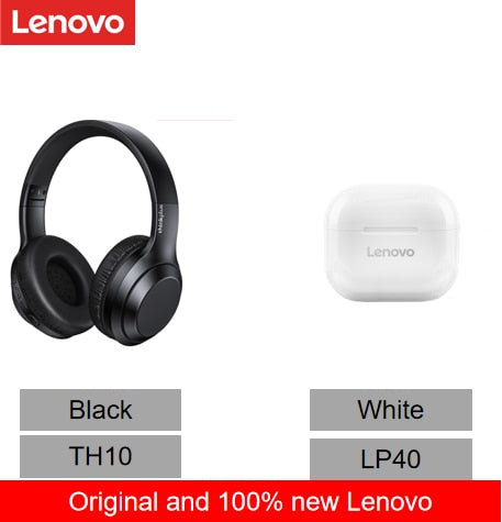 Lenovo Thinkplus TH10 LP40 TWS Stereo Headphone Bluetooth Earphones Music Headset with Mic for Mobile iPhone Sumsamg Android IOS