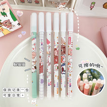 Load image into Gallery viewer, Haile 6Pc/Set Kawaii Game Cartoons Neutral Erasable Pen 0.5mm blue Gel Pens Washable Handle