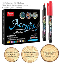 Load image into Gallery viewer, 36 Colors Acrylic Paint Pens Brush Marker Pen for Rock Painting, Stone, Ceramic, Glass, Wood, Canvas ,DIY Art Making Supplies