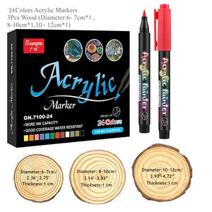 36 Colors Acrylic Paint Pens Brush Marker Pen for Rock Painting, Stone, Ceramic, Glass, Wood, Canvas ,DIY Art Making Supplies